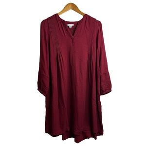 J. Jill Burgundy Midi Dress